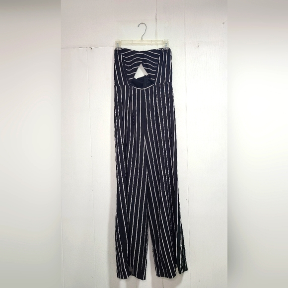 Charlotte Russe Pants - Sleeveless tube top cutout jumpsuit